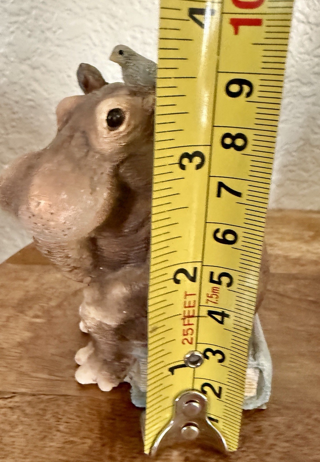 Stone Critters Hippo Figurine “HippoCRATES” Book Lover Desk Decor