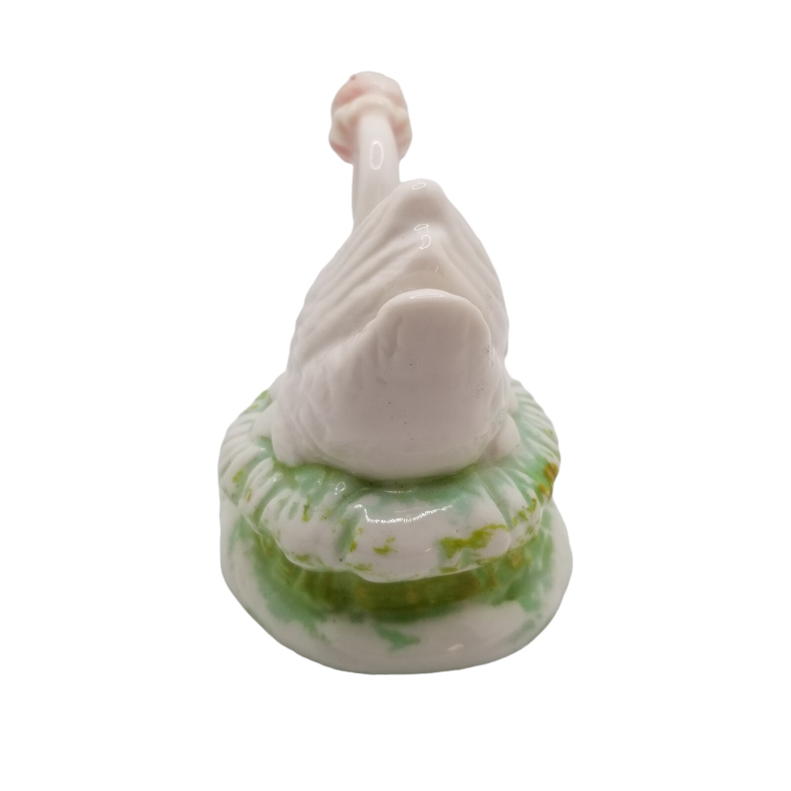 Mother Swan and Babies Homco 1467 Porcelain Figurine Mama Pink Bonnet Vintage
