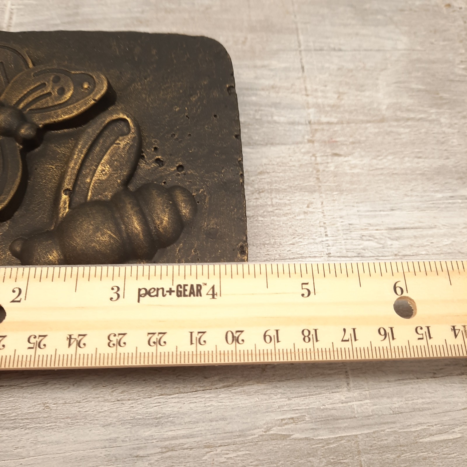 Plaster Butterfly Bee Nature Wall Decor Hanging Plaque Sculpture Art 4.25 inches