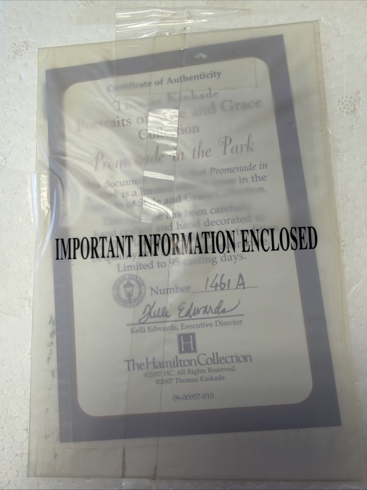 Thomas Kinkade Portraits of Style & Grace Coll- Promenade in Park Figurine