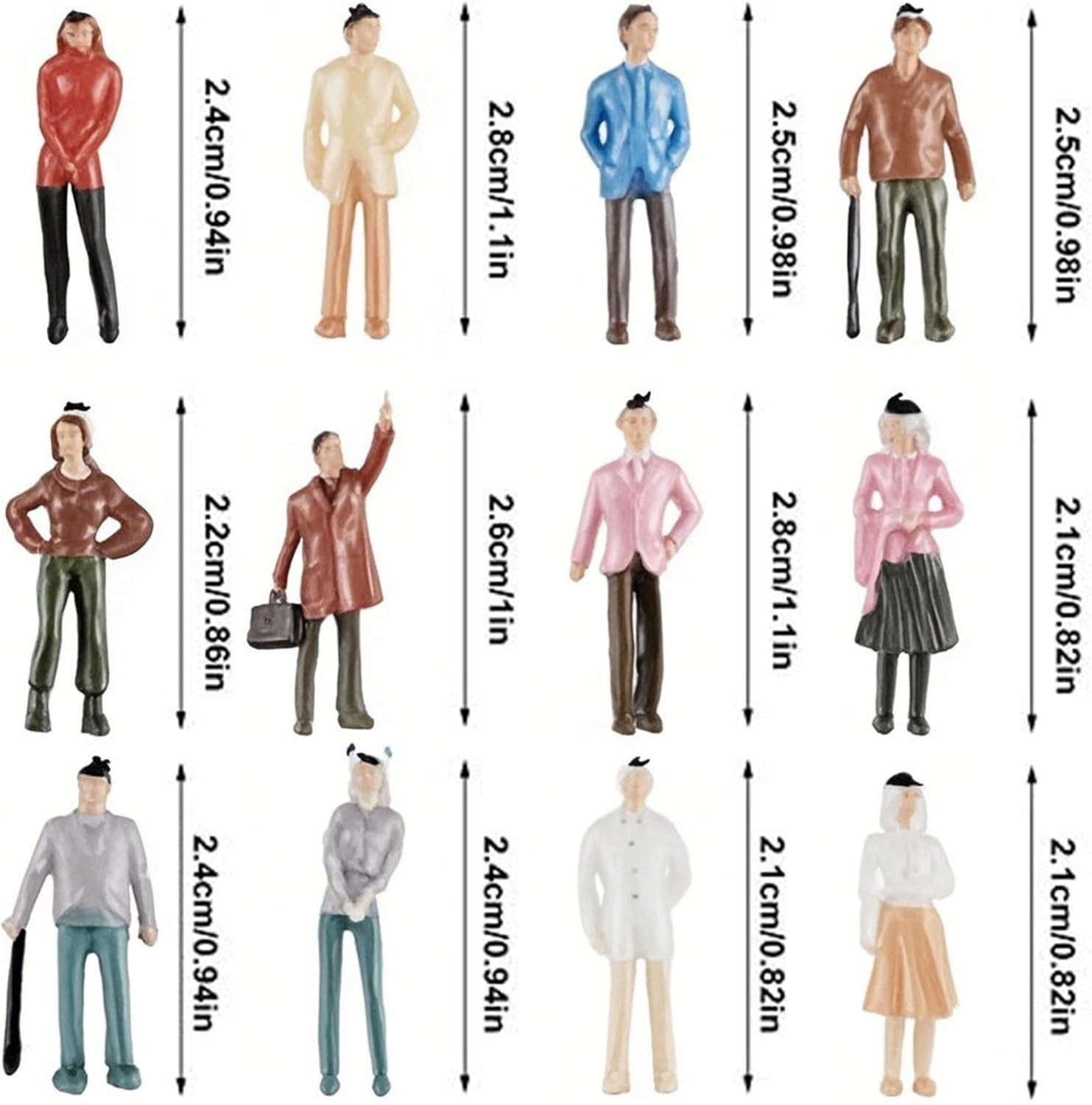 Versatile Miniature People – 100 Plastic Figurines for Architectural Displays