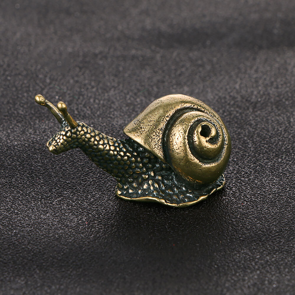 Solid Brass Snail Figurines Statue Home Office Decoration Animal Figurines Gifts