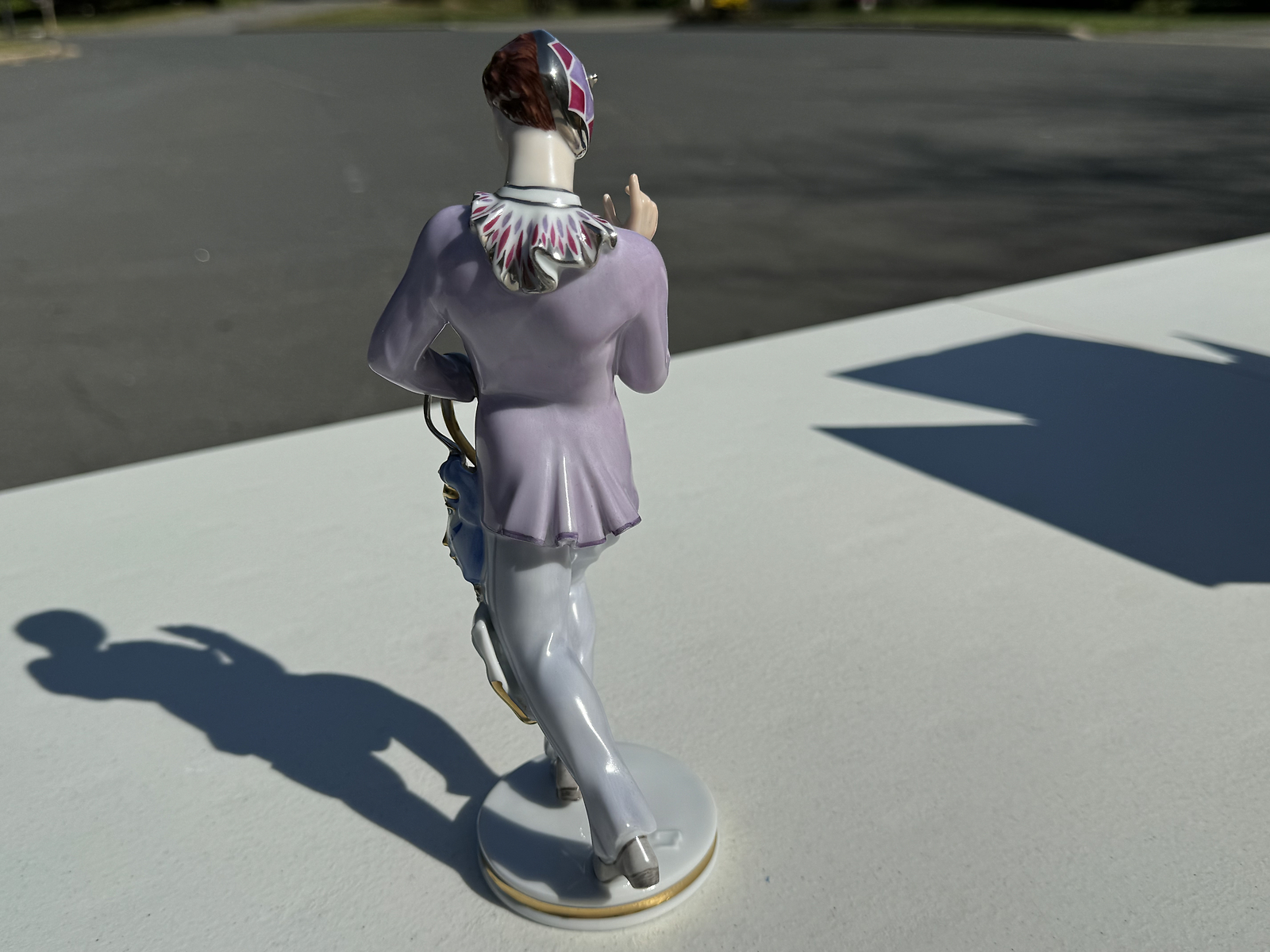 Au Garten Porcelain Maskeulager #0112101704 Purple Figure Multiple Opera Masks
