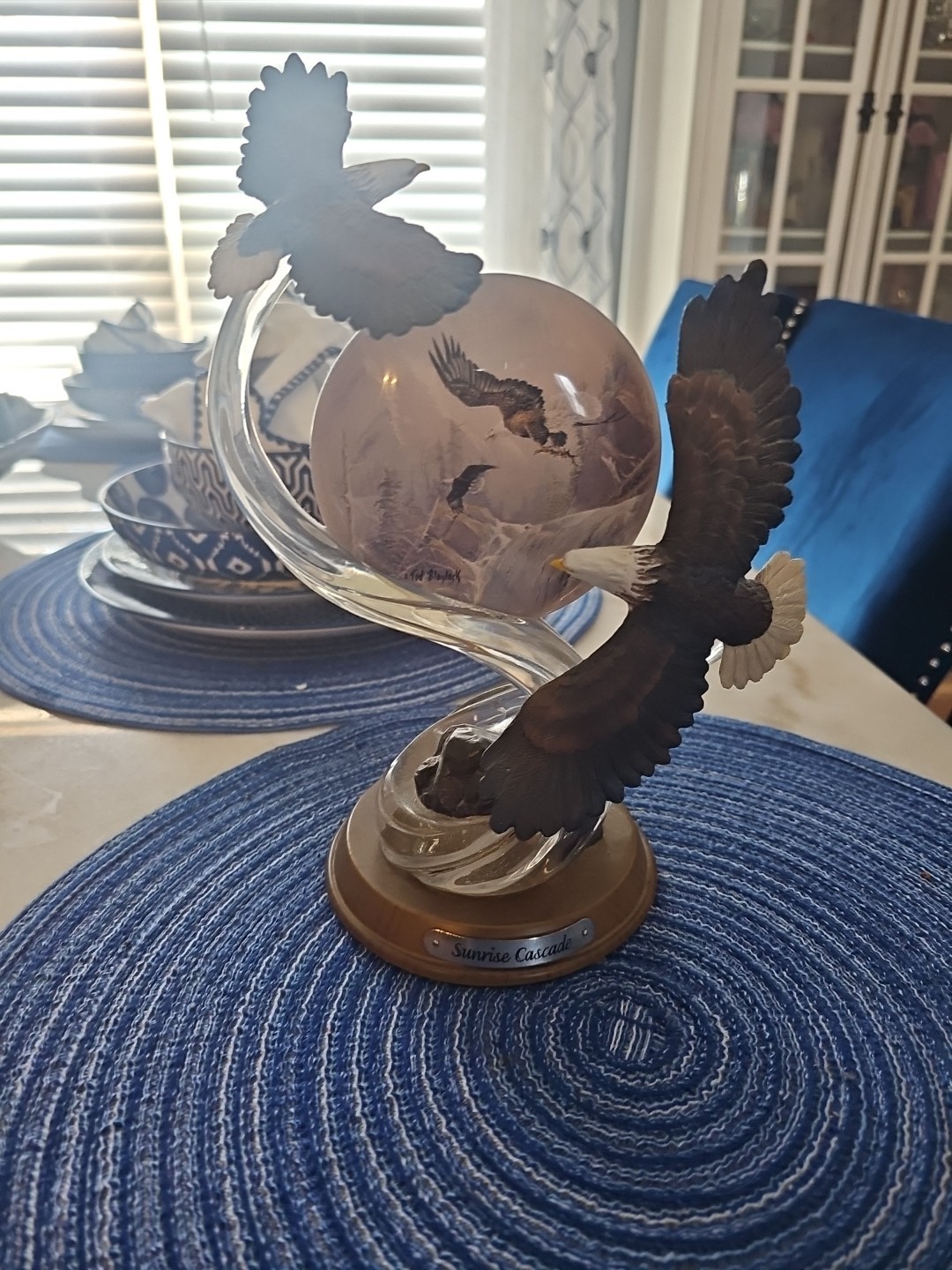 Vintage 2003 The Bradford Exchange Sunrise Cascade Ted Blaylock Eagle Figurine