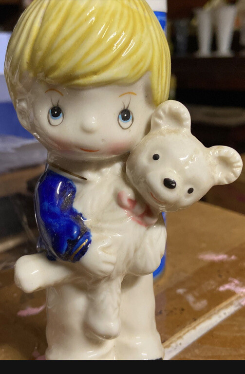 Unbranded Blonde hair Boy With Teddy Bear