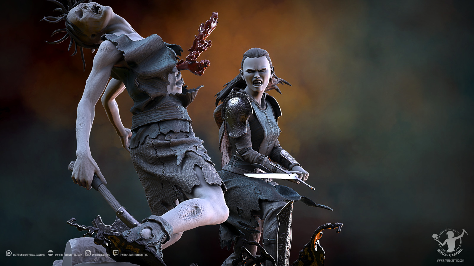 Bonnie Ritual Casting Diorama 3D Print Unpainted Unassembled