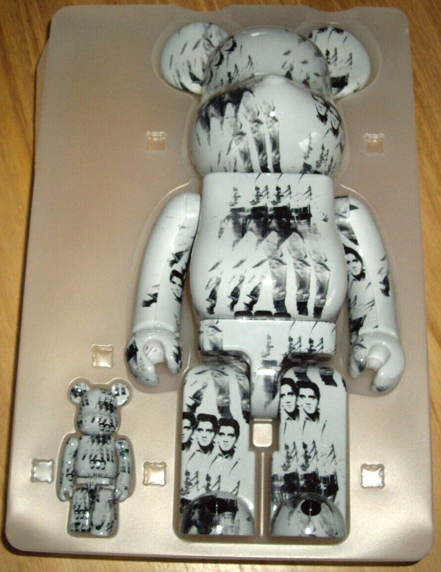 ANDY WARHOL – MEDICOM BEARBRICK 400% + 100% ‘ ELVIS PRESLEY ‘ 2021 AS NEW