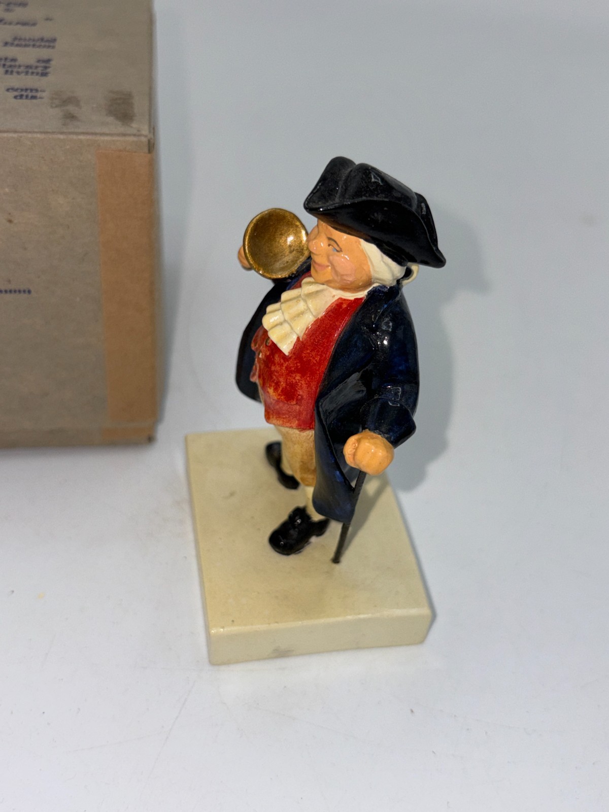 Sebastian Miniatures Colonial Bell Ringer Figurine 6207 w Box Vintage