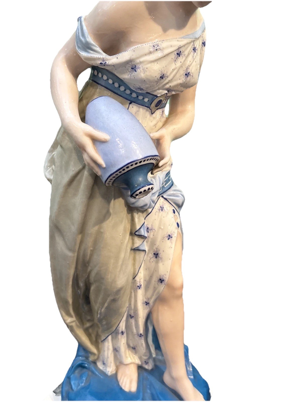 Antique French Chelsea Bisque Porcelain Figure “La Source” After Vion & Baury 30