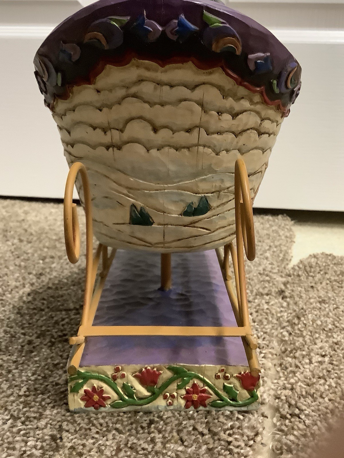 Jim Shore Heartwood Creek Delivering Joy Santa’s Sleigh 2004 117719T 14” Long