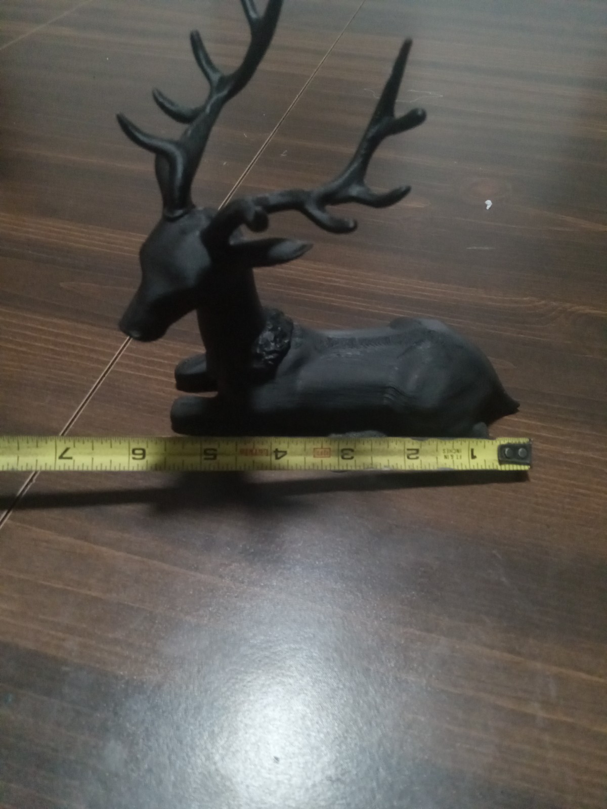 Black Resin Blow Mold Deer Figurine