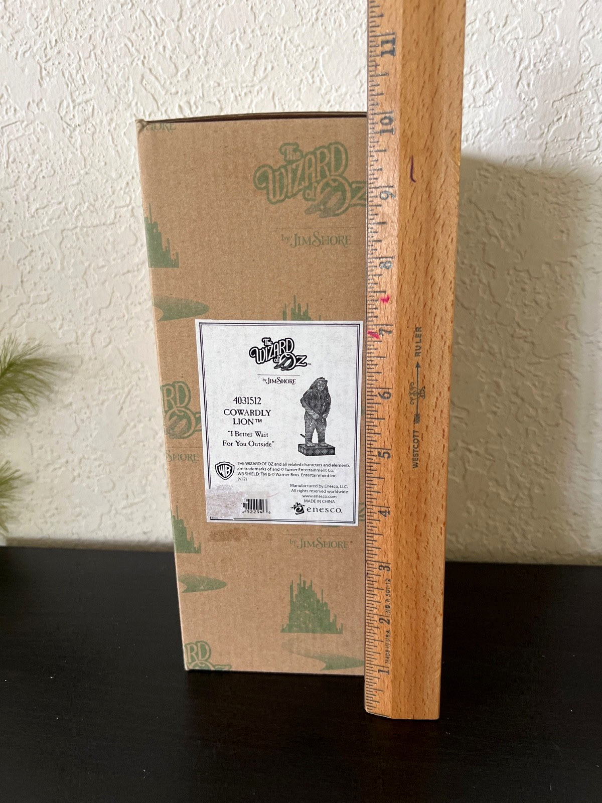 Jim Shore Wizard of OZ Cowardly Lion BETTER WAIT FOU YOU OUTSIDE 4031512 NEW+BOX