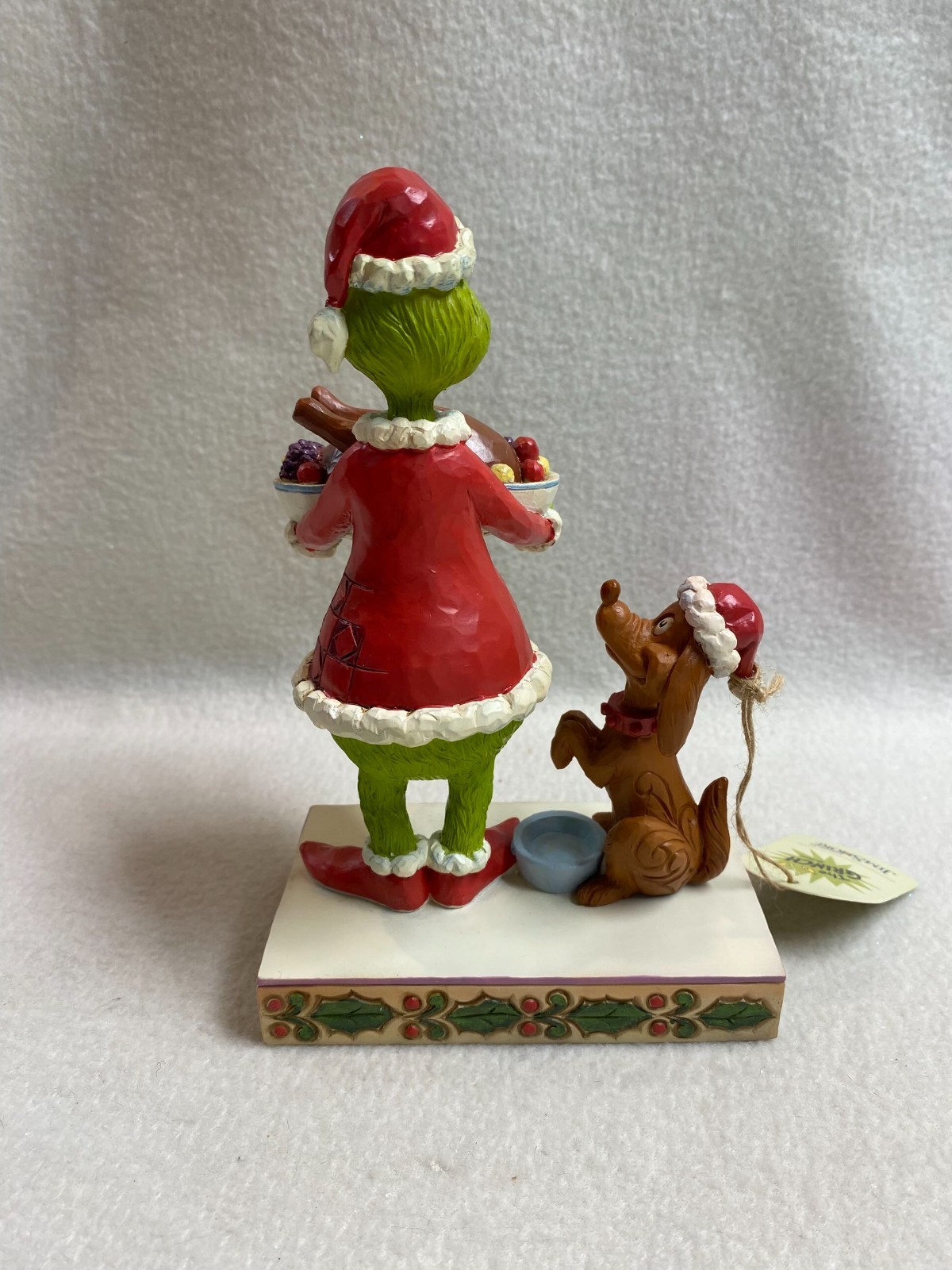 Enesco Jim Shore Figurine – Grinch w/ Christmas Dinner and Max – In Original Box