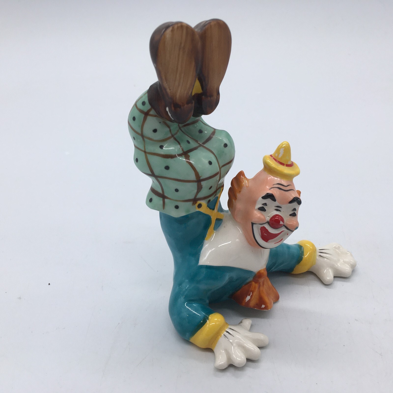 Vintage YONA ORIGINAL Colorful 5″ Clown Figurine 1956