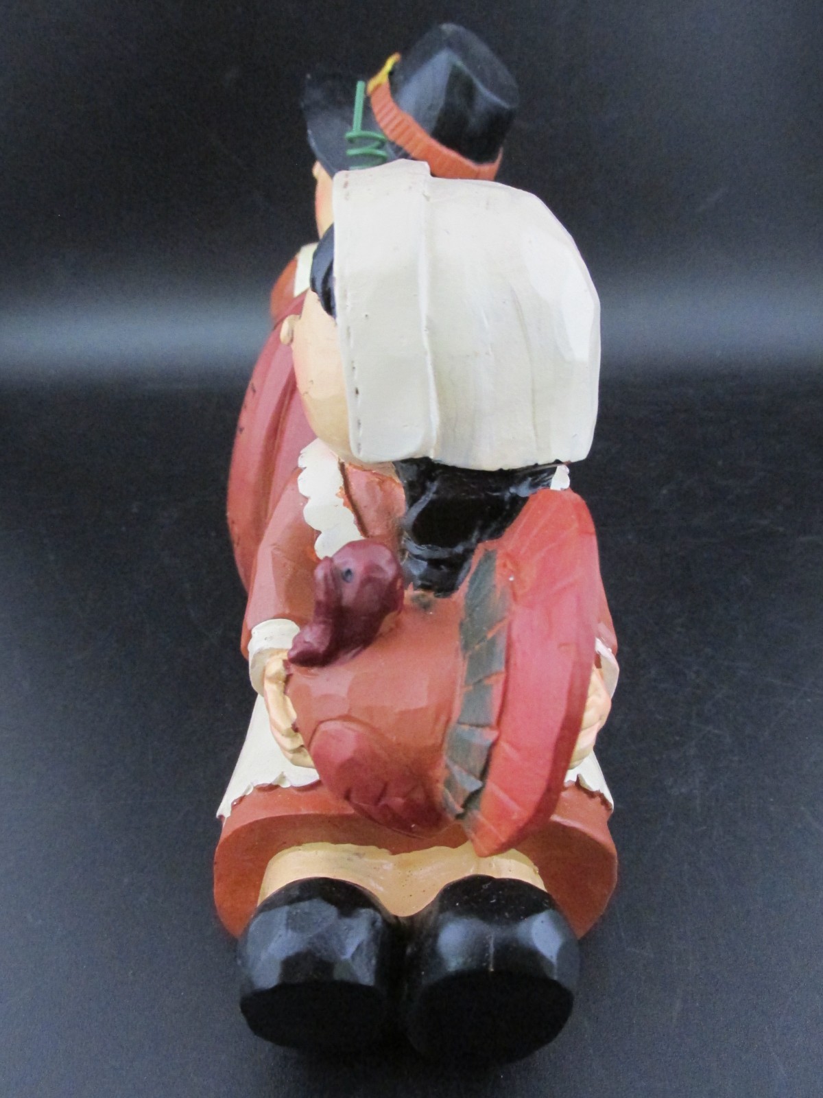 Blossom Bucket Pilgrims Pumpkin & Turkey Figurine Resin Thanksgiving Autumn Fall