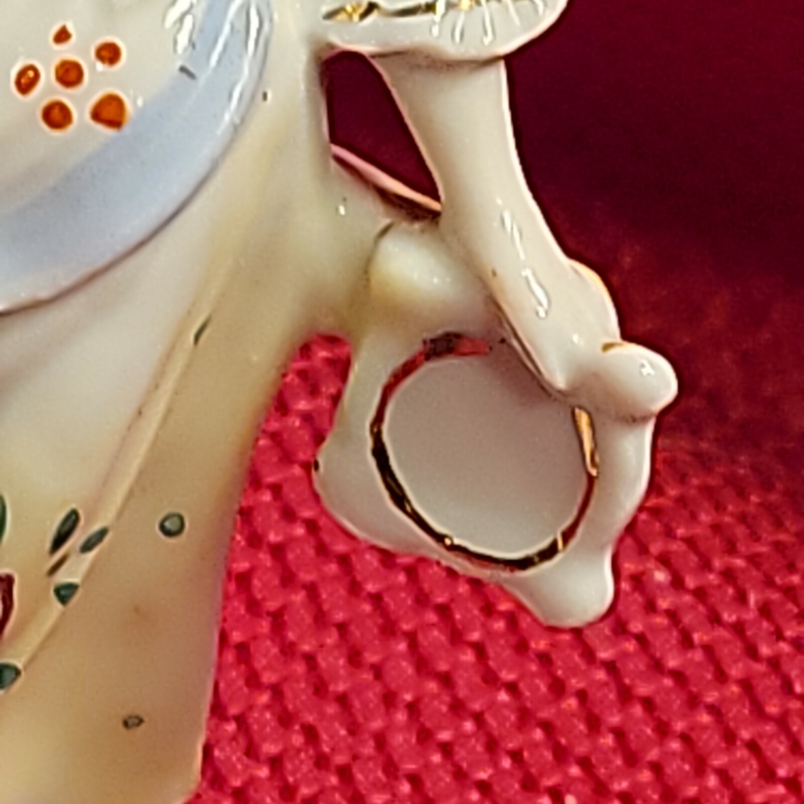 VTG occupied Japan Ceramic Porcelain Glass 5″ figure Colonial Woman Sheep Lamb