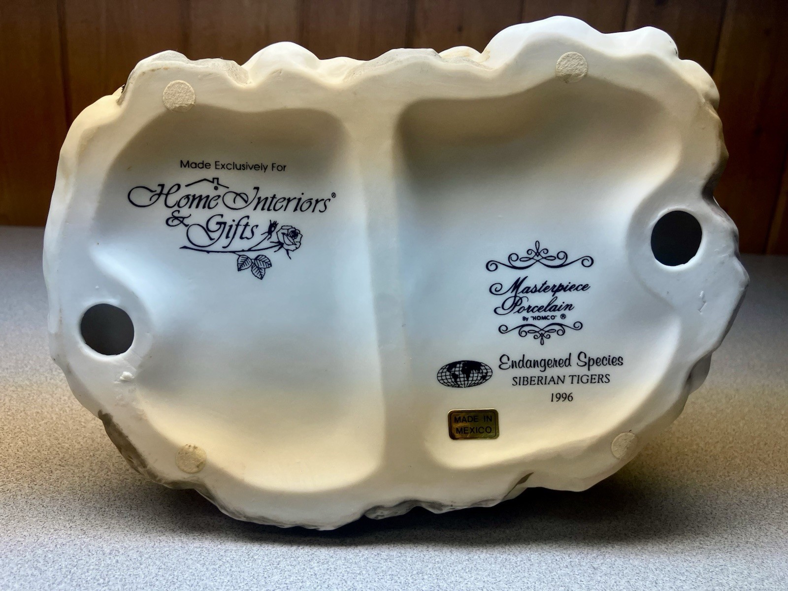 Masterpiece Porcelain By Homco 1996 Endangered Species Siberian Tigers