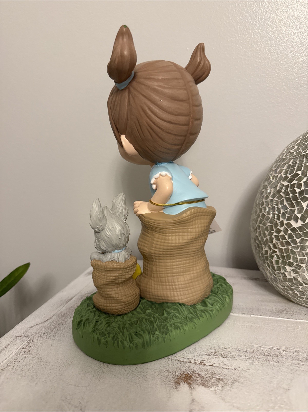 Precious Moments Girl & Bunny Easter Race Decor 10 1/2 in. H Rare! ADORABLE!
