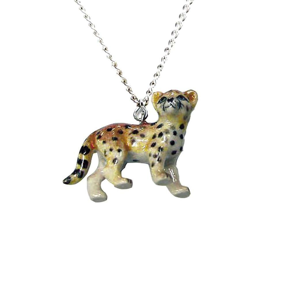 Little Critterz Jewelry Cheetah Forest Animal – Pendant Porcelain Jewelry