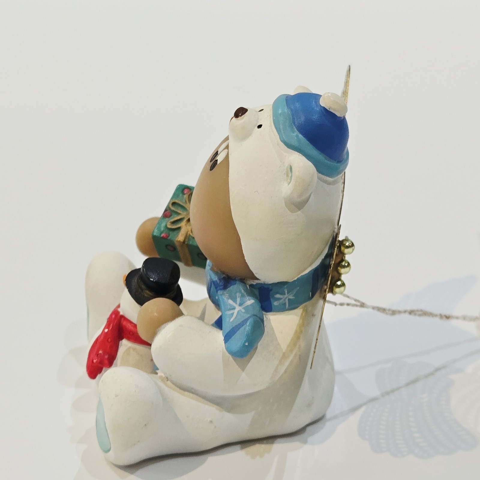 Rare Angel Cheeks with Snowman Gift Christmas 33286 Figurine Kirk’s Kritters