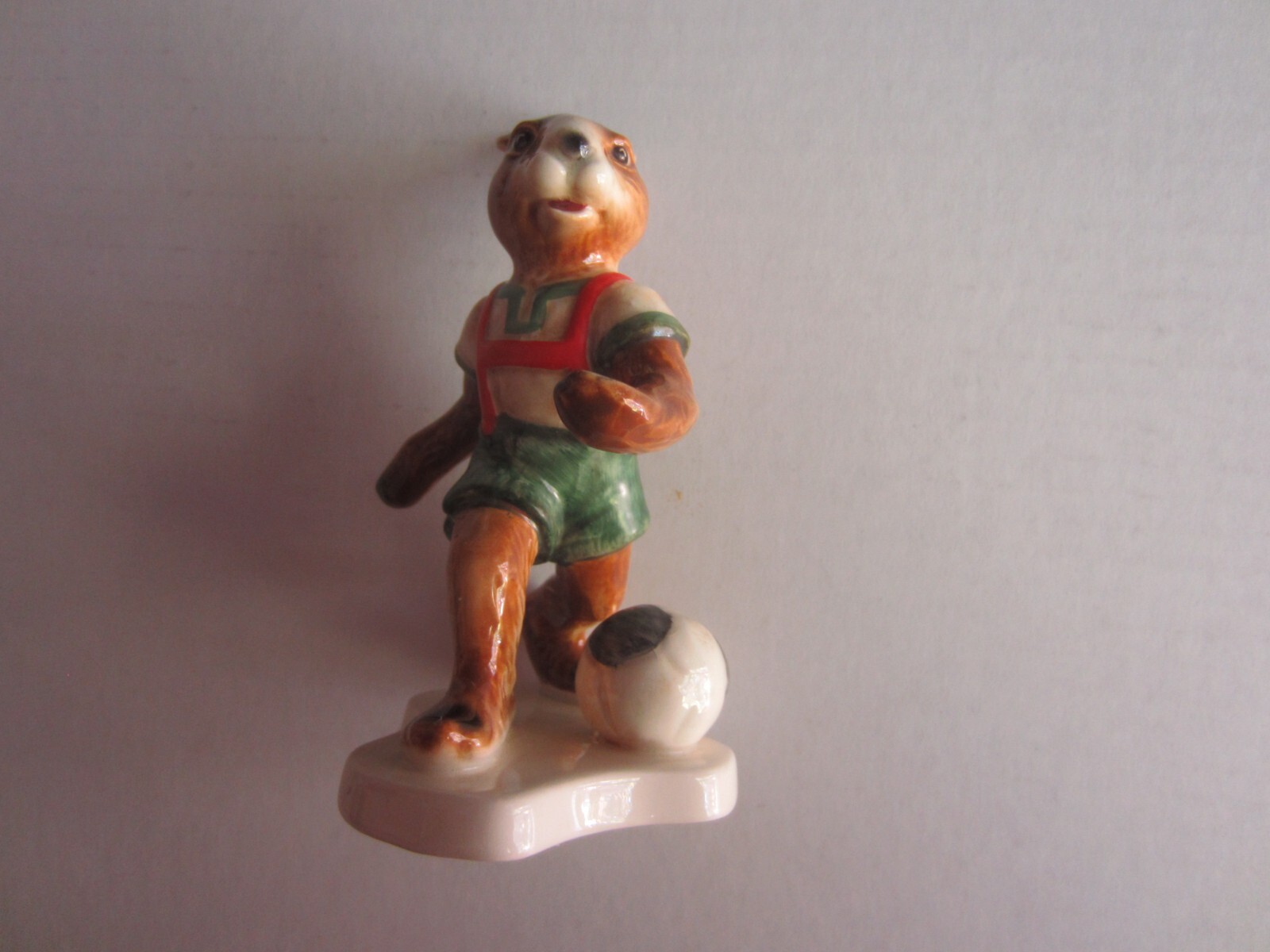 Goebel 33 108-13 5 Inch Rabbit Playing Soccer Figurine