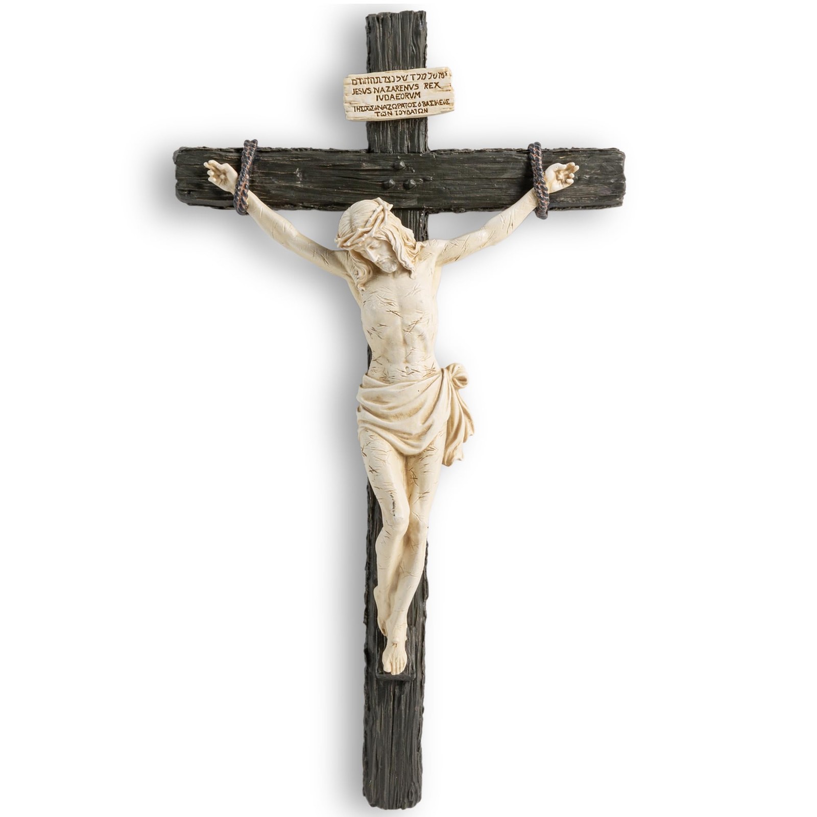 DevotedWalls 10″ H Catholic Realistic Crucifix for Wall,Realistic Jesus Chirs…