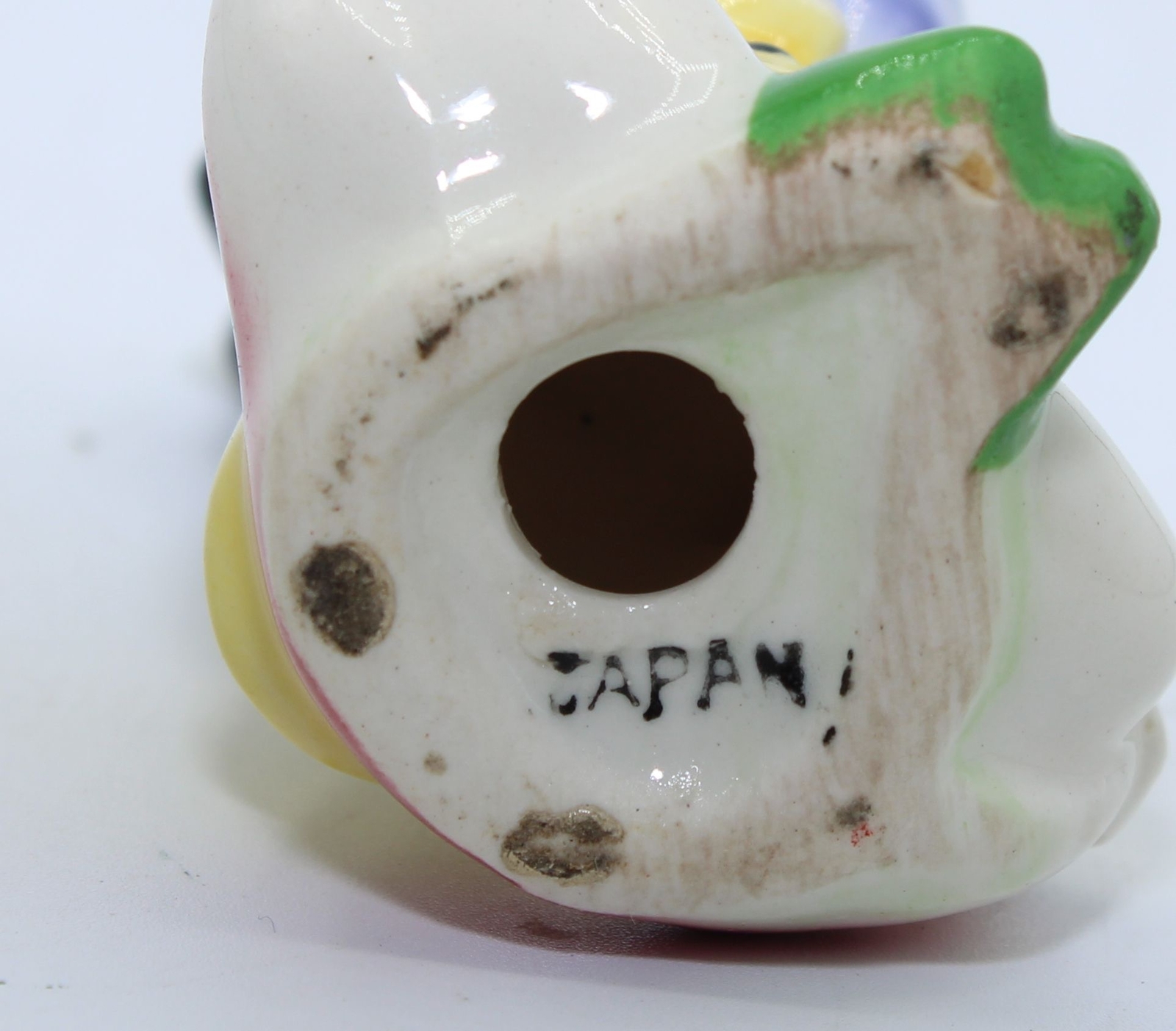 1950s VTG Vegetables Corn Eggplant Ceramic Porcelain Japan 3″ FigurineS Lot of 2