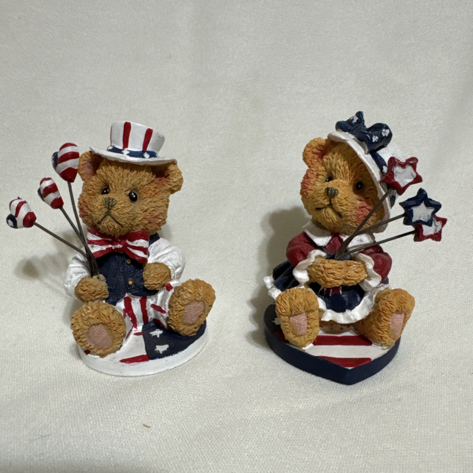 Patriotic Bears Figurines 4th Of July USA America Patriot American Proud