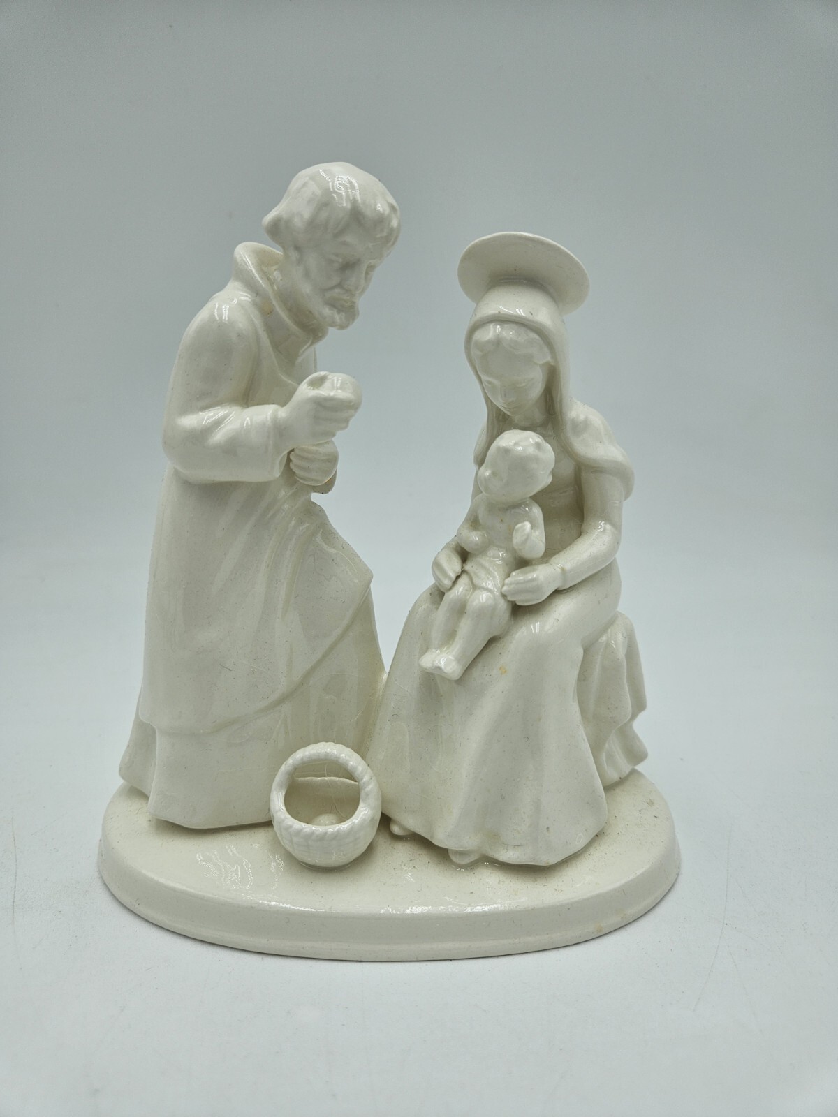 VTG Goebel Figurine 1968 Holy Family HX240 White Porcelain Germany Sacrart