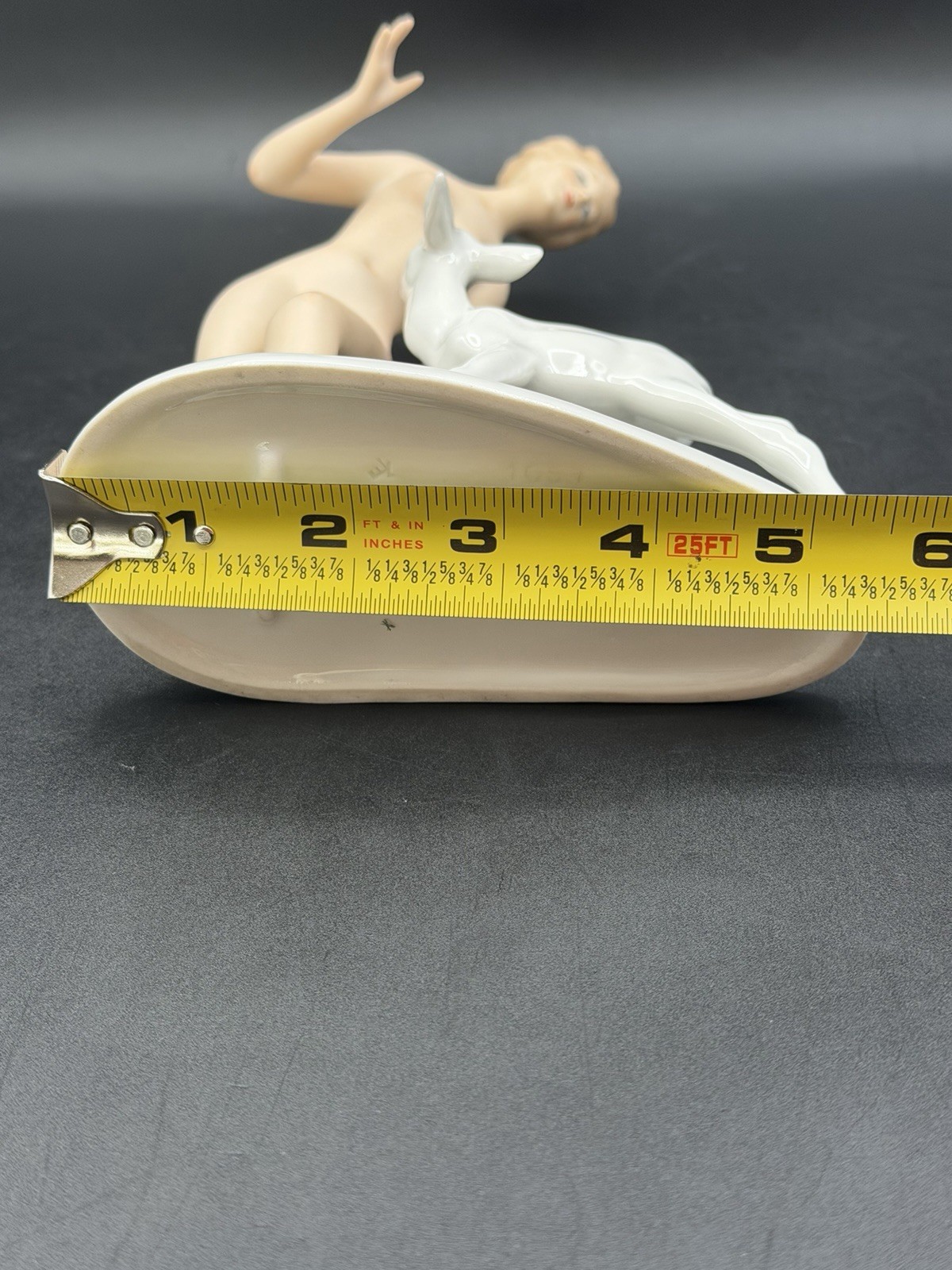 Vtg Wallendorf Porcelain Nude Girl Woman Deer Figurine Art Nouveau 1764 1657
