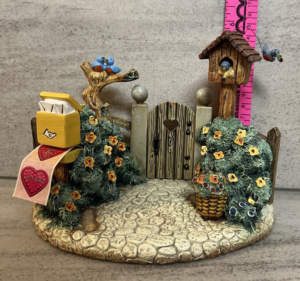 Goebel Hummelscapes – Love Letters. Charming Piece w/ Garden/Birds Theme & More