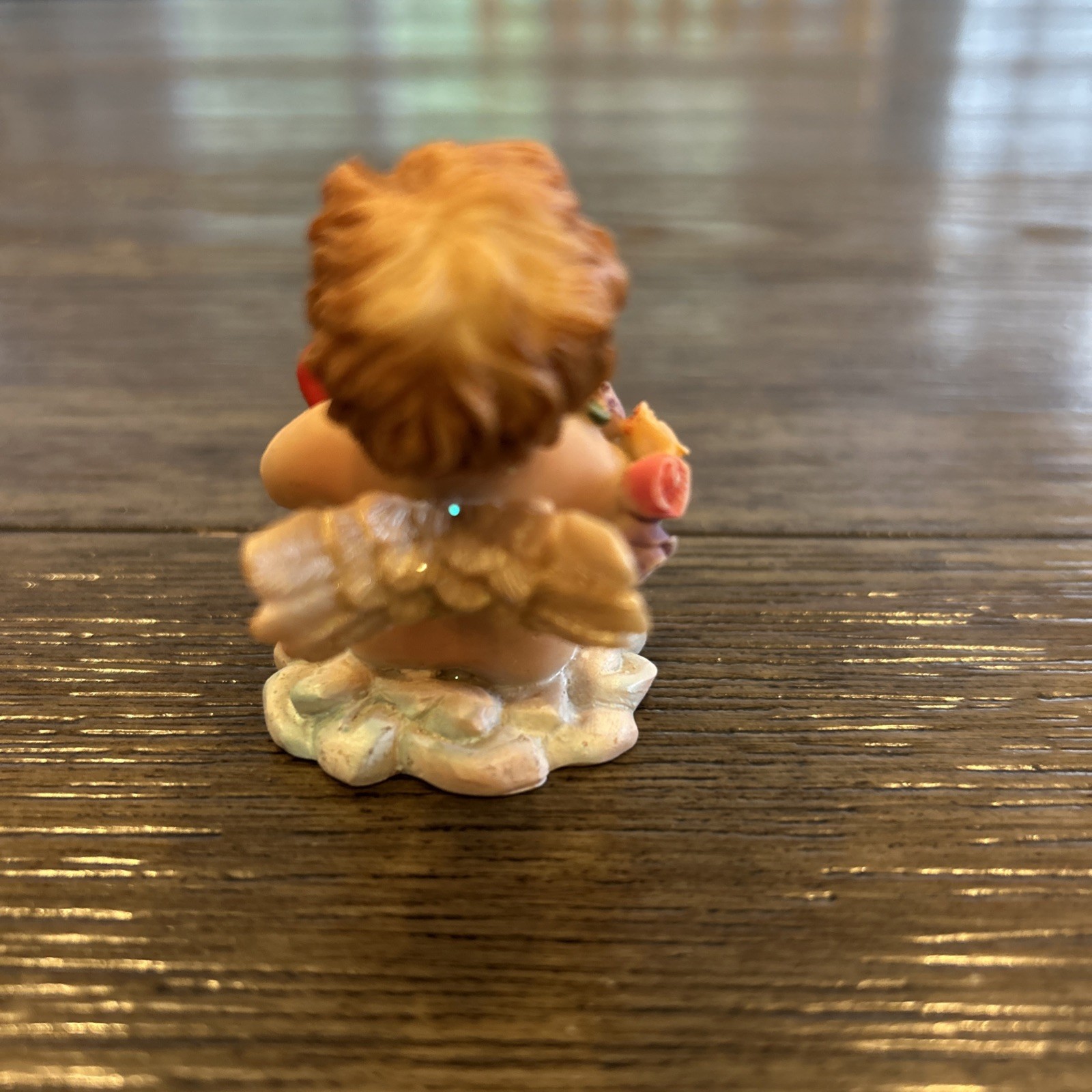 Angels/Cherubs Set Of 3 Figurines Pink Flowers