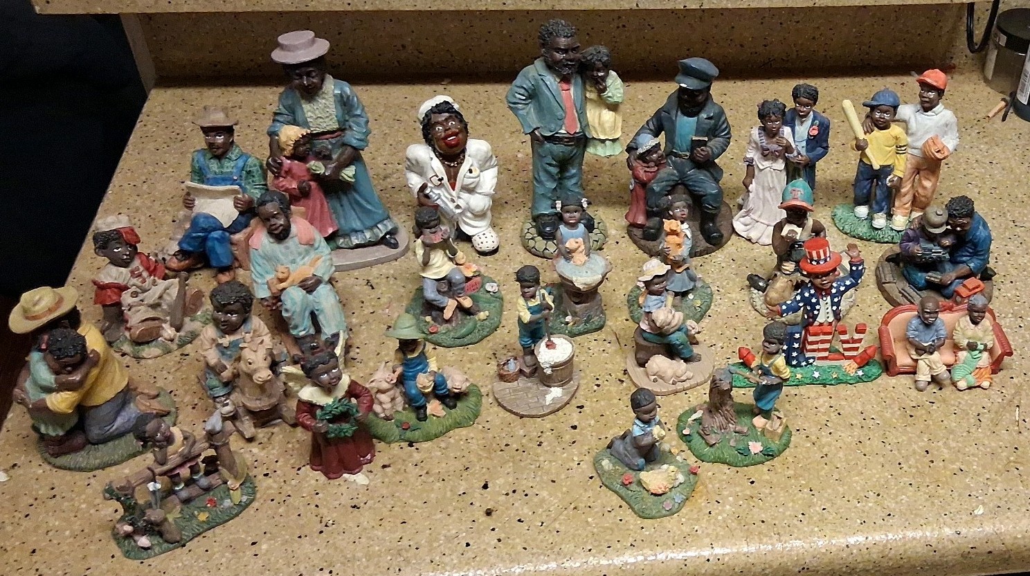 Lot of 25 Young’s Inc African American Figurine Collection Please See Pics