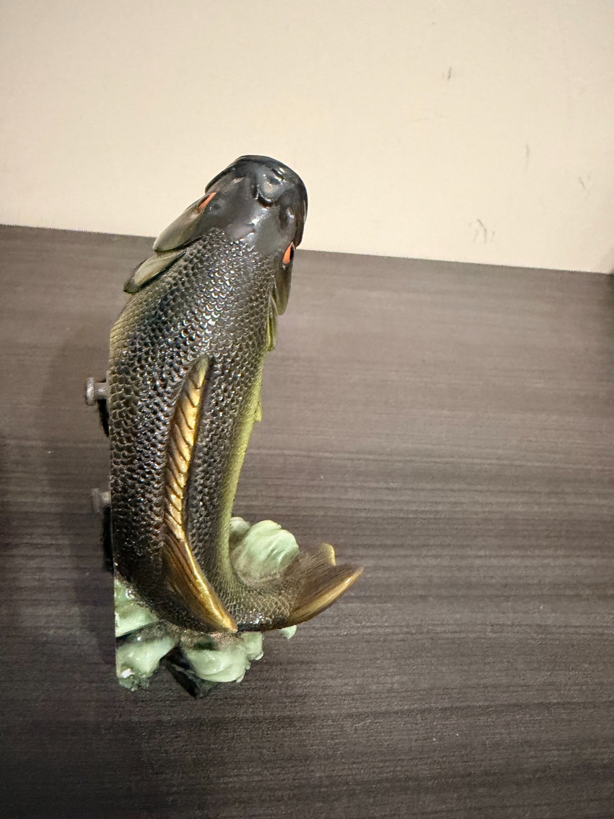 LifeSymbols Bass Fish Figurine Hand Painted Batesville Casket Fishing Decor