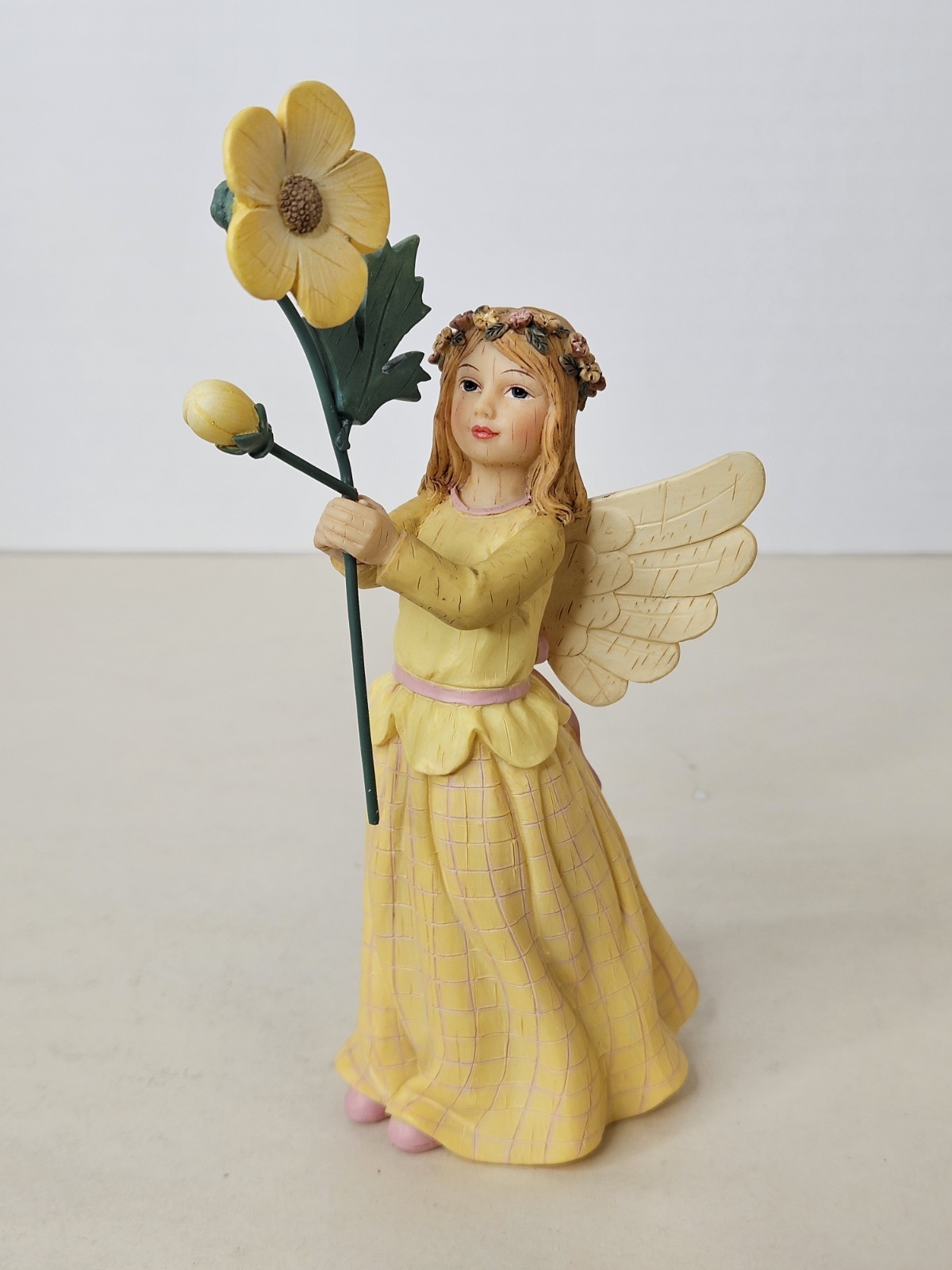 Wildflower Angels Buttercups for Cheerfulness Figurine Demdaco 6.5” Tall 36003