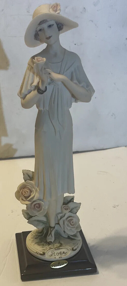 Giuseppe Armani Figurine Lady Rose Statue Capodimonte Italy Florence Art 0351F