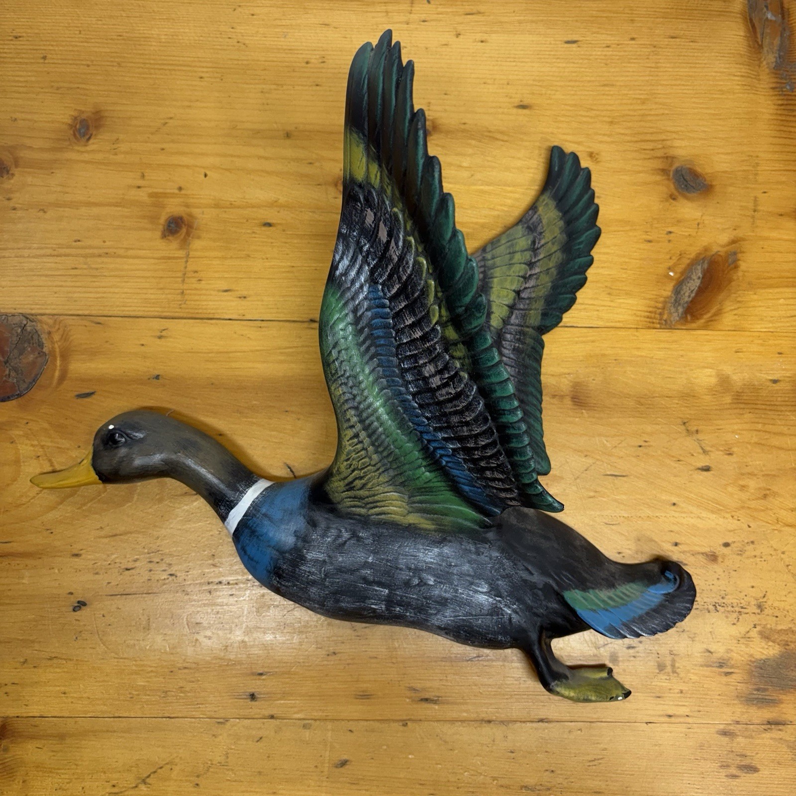 Vintage Mallard Duck Wall Hanging Ceramic Atlantic Mold Hand Painted