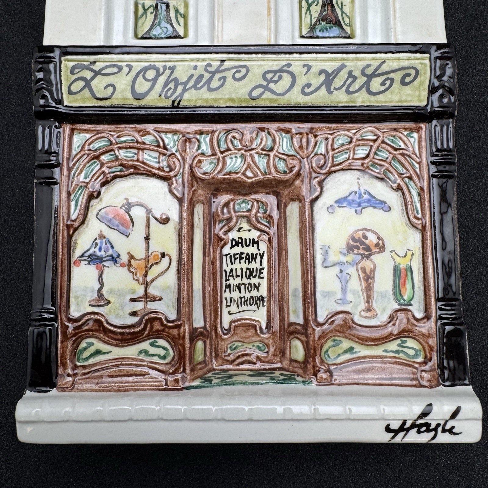 Rare Hazel Ceramics A Nation of Shopkeepers “L’Object D’ Art” 23/50 British Shop