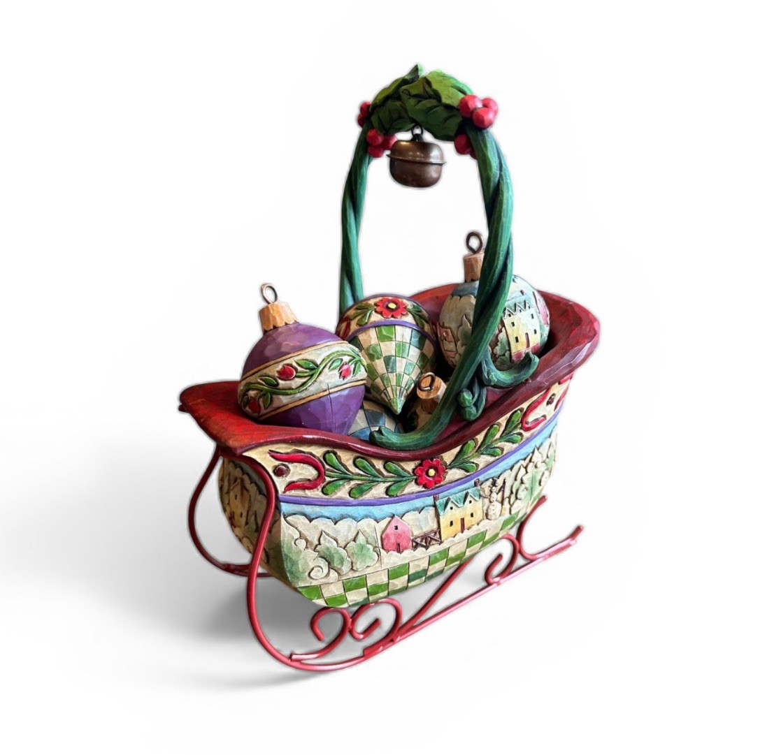 Jim Shore Heartwood Creek SLEIGH BELLS RING Christmas Sleigh & Ornaments 4009195