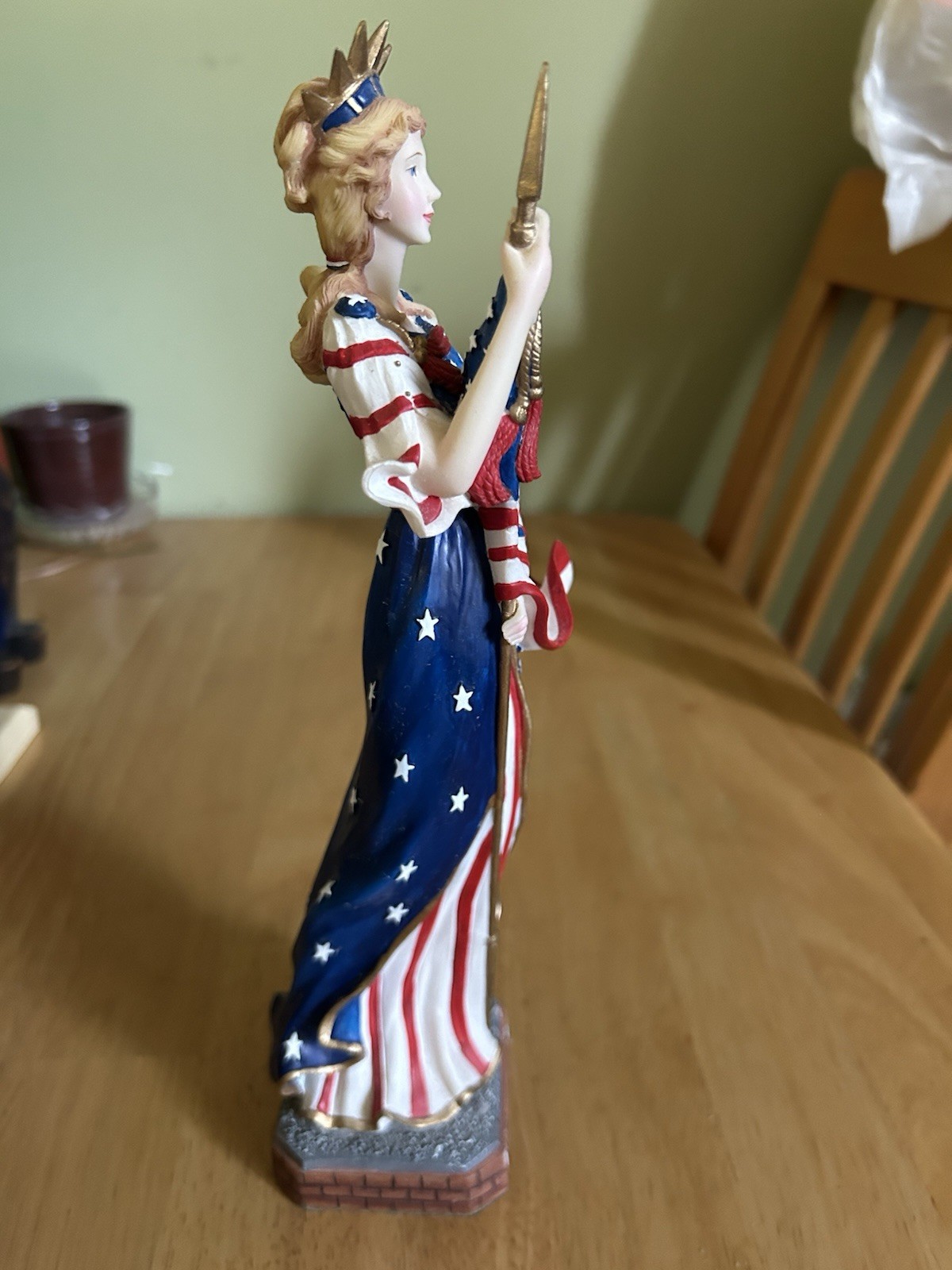 Lenox Lady Liberty Patriotic Figurine Flag Red White & Blue America 250