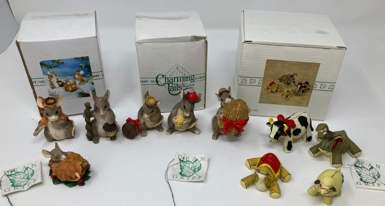 Silvestri Charming Tails Dean Griff 3 Wise Mice, Manger Animals, Holy Family Lot