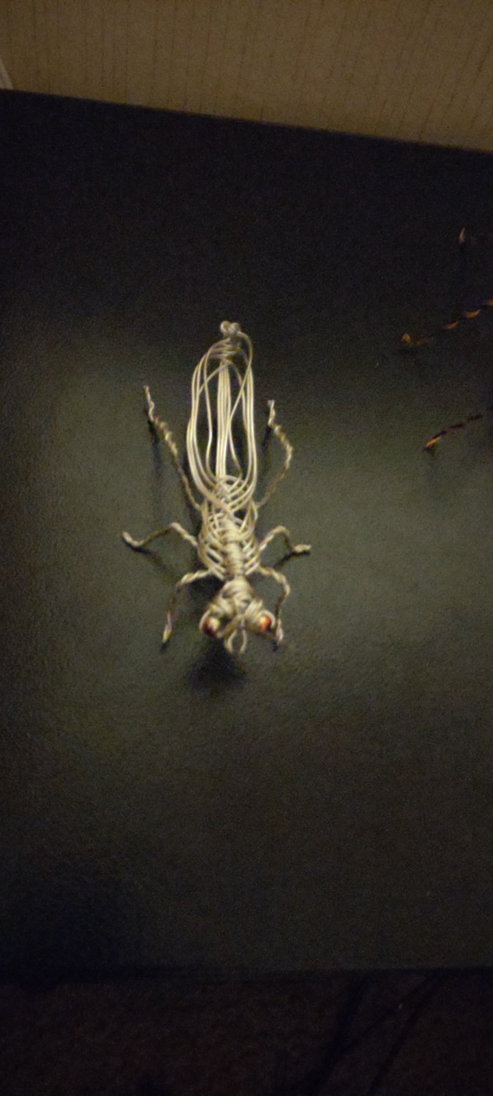 Handmade Silver Wire Insect Sculpture Decorative Collectible Figurine