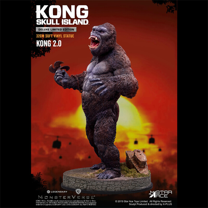 Star Ace Toys Kong Skull Island Deluxe Version Vinyl Painted Statue 32cm Stock