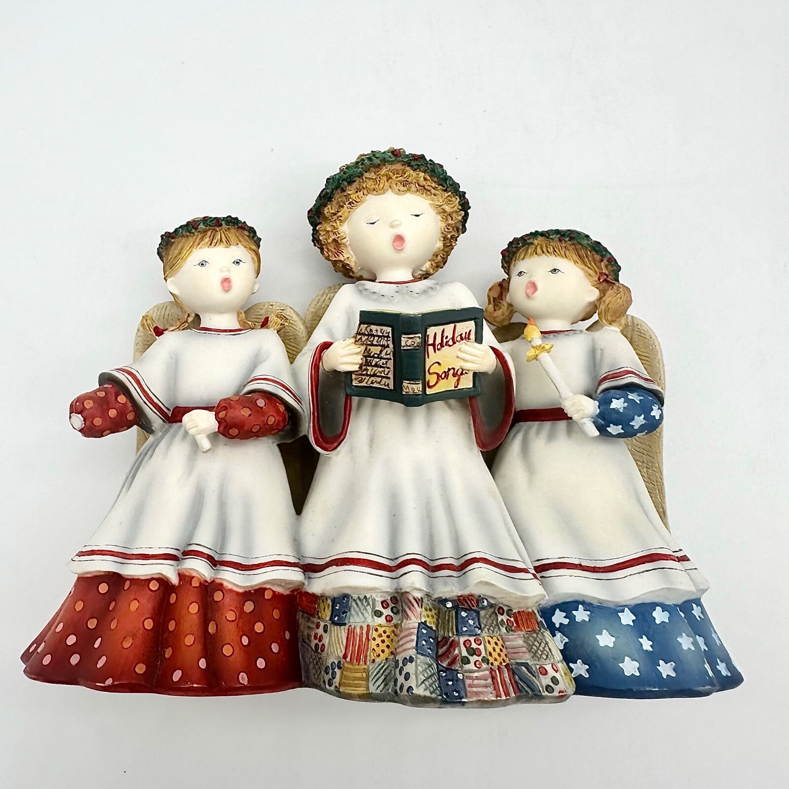 Vtg Choir of Angels 1st ed Figurine Lang & Wise Sherry Buck Baldwin Christmas