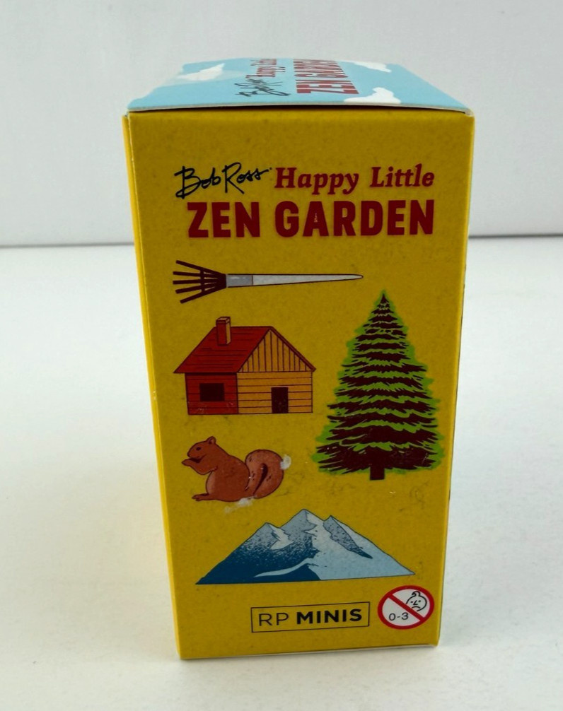 Bob Ross Happy Little Zen Garden NEW IN BOX Mini Set with Trees Squirrel & More