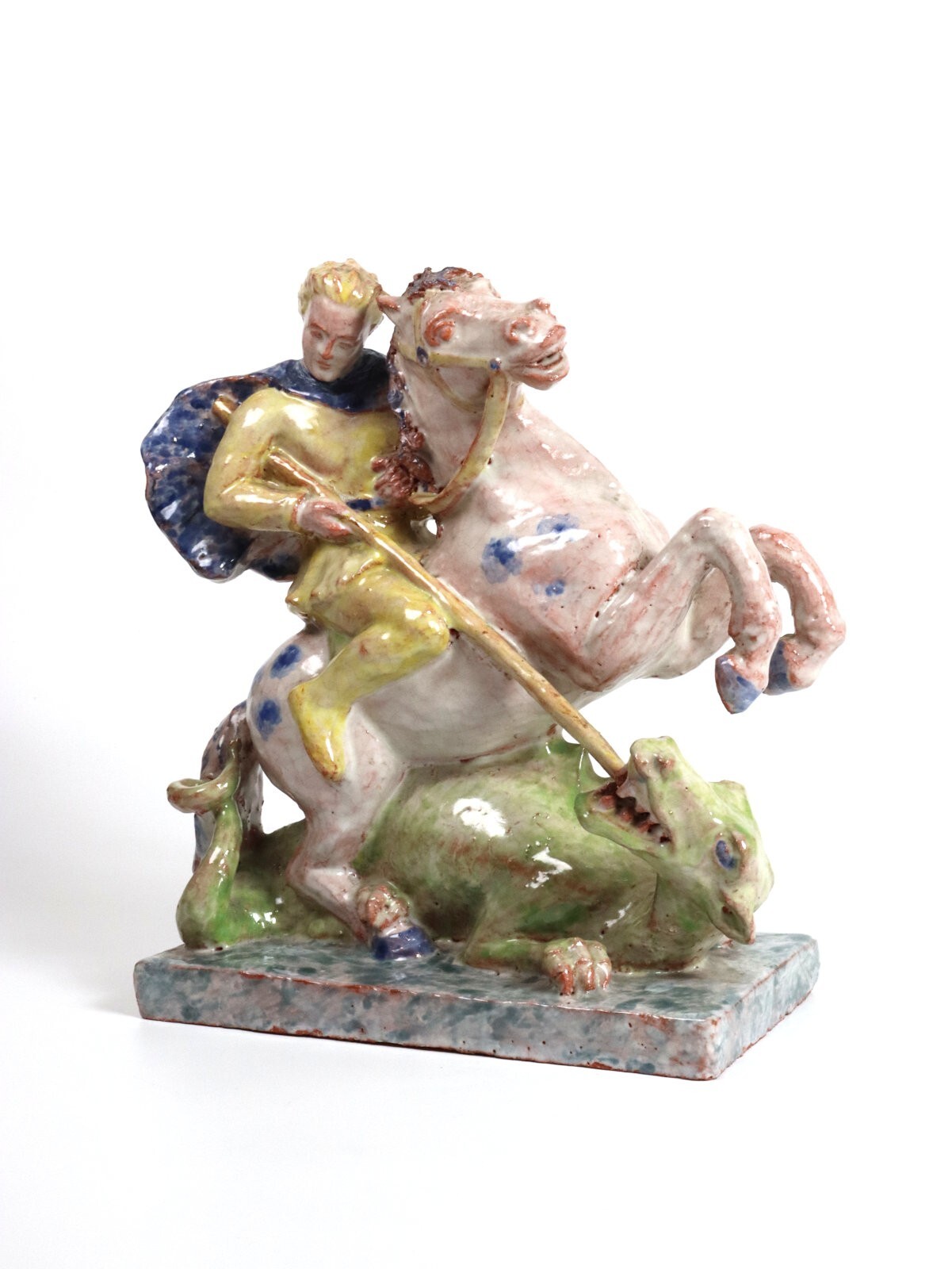 ART DECO CERAMIC St. GEORGE FIGURE (Ref 4303)