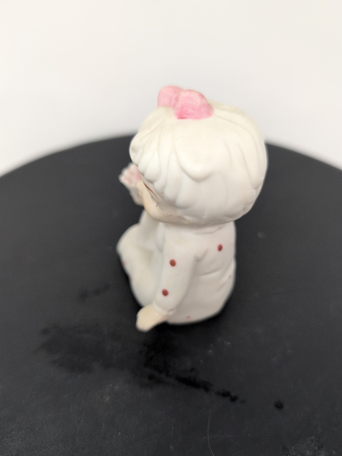 1950s Sophia-Ann Adorable Babies Holding Flower Porcelain Set Of 3 3″-4″ T