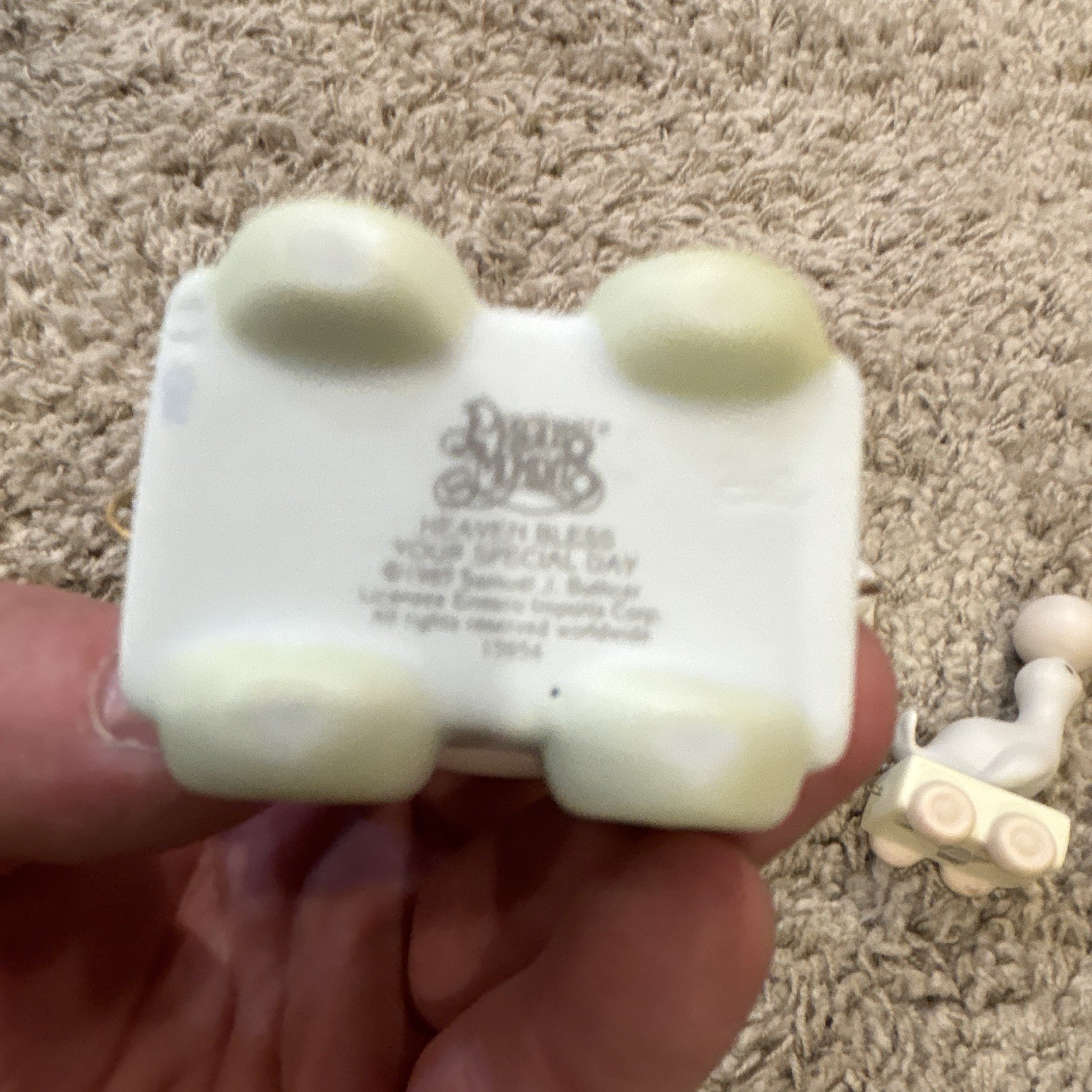 Precious Moments Porcelain Baby Animal Train Figurines Set of 4, 1984