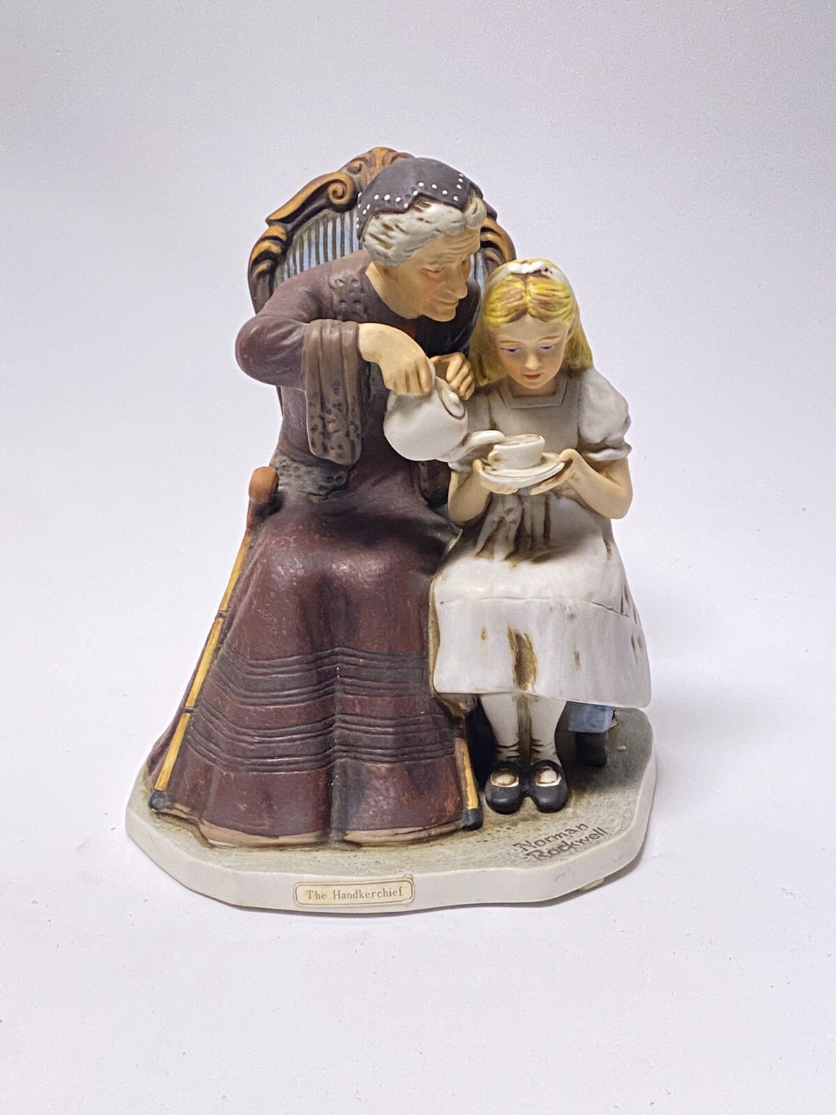 Norman Rockwell The Handkerchief 1980 Saturday Evening Post Porcelain Figurine