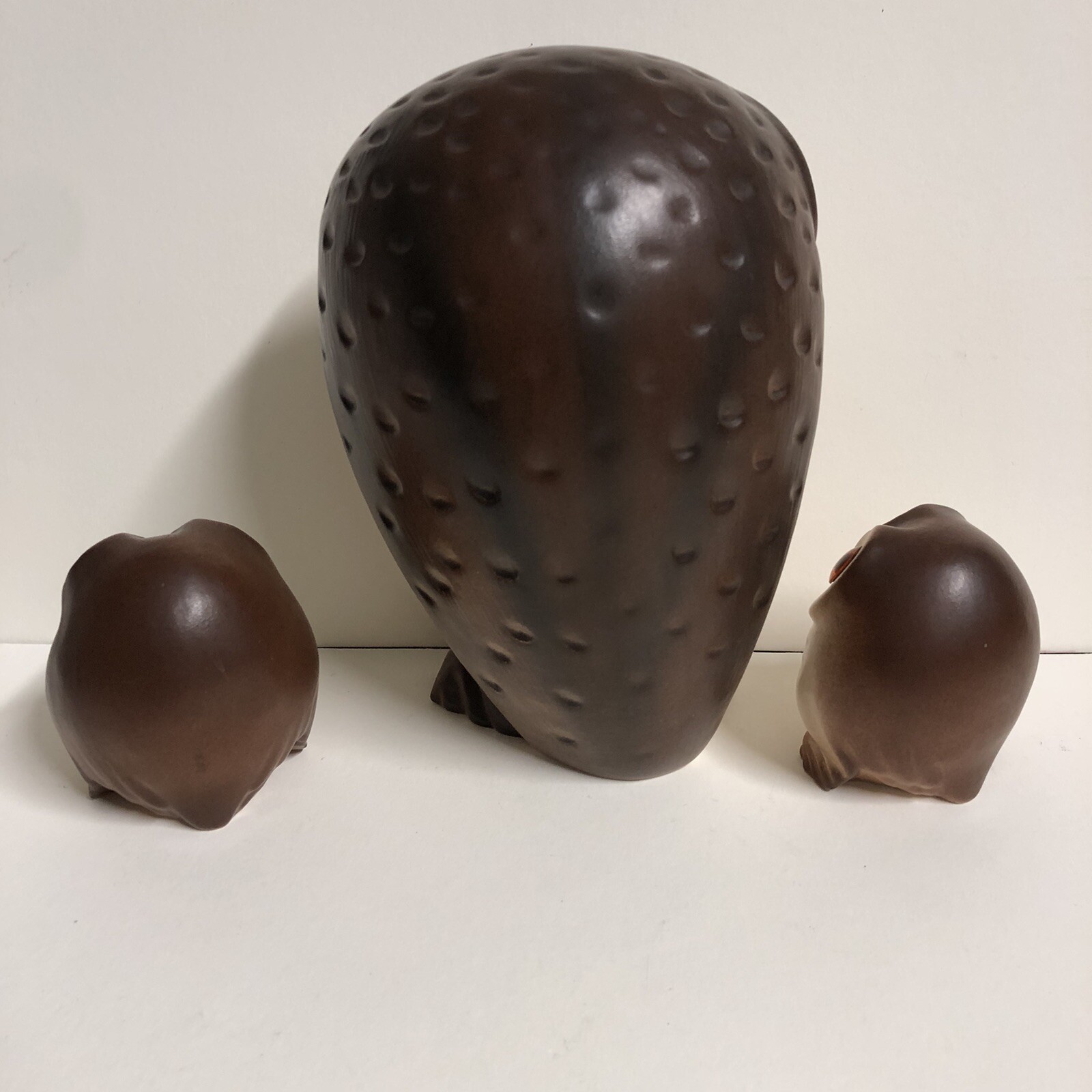 3 Vintage Hagen Renaker Owls Ceramic Figurine Mid Century MCM Vintage